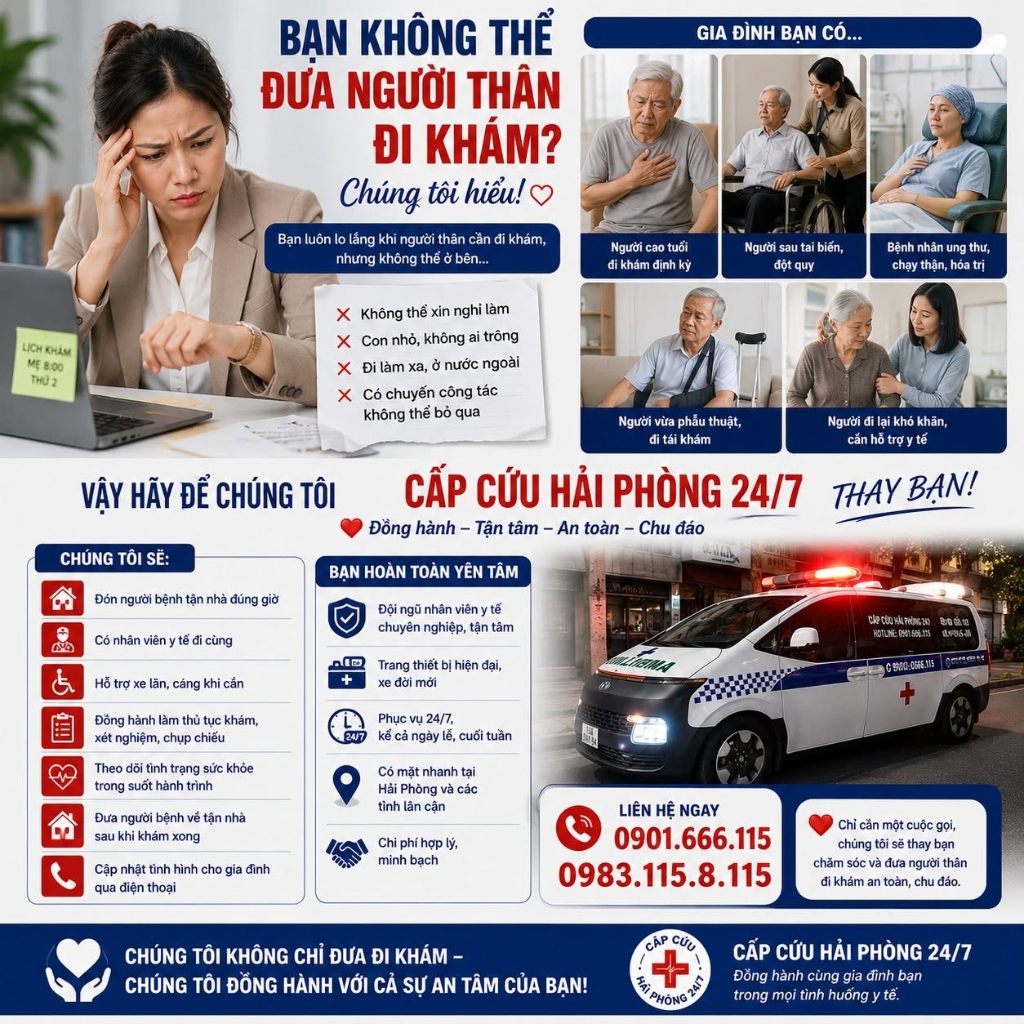 Dịch vụ đưa người thân đi khám thay người nhà