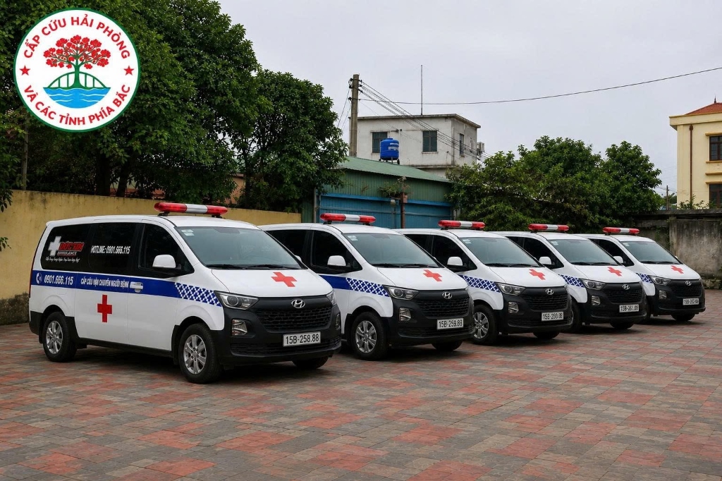 Đội xe cấp cứu túc trực 24/7 tại Hải Phòng